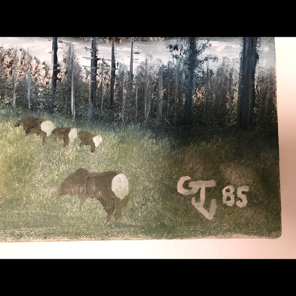 🖼Vintage 1985 Original Oil/Acrylic Canvas -Signed-Archive Reference- landscape - Picture 5 of 16